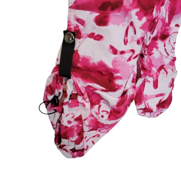 Womens Zumba Cargo Pink Black White Workout Pants XL - Picture 8 of 8